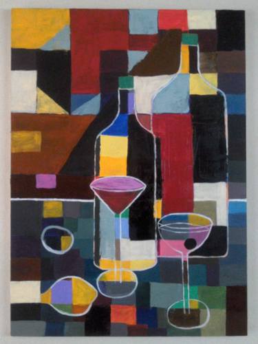 Original Cubism Food & Drink Paintings by Aydin Yasalar