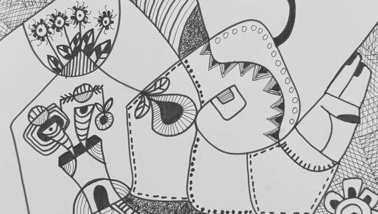 Original Abstract Expressionism Abstract Drawing by Raul Bravo