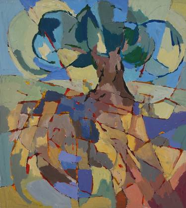 Original Abstract Expressionism Tree Paintings by Catherine Imhof-cardinal