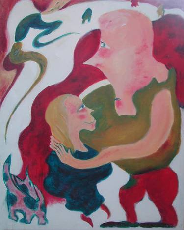 Print of Abstract Expressionism Love Paintings by Jelila Jelila