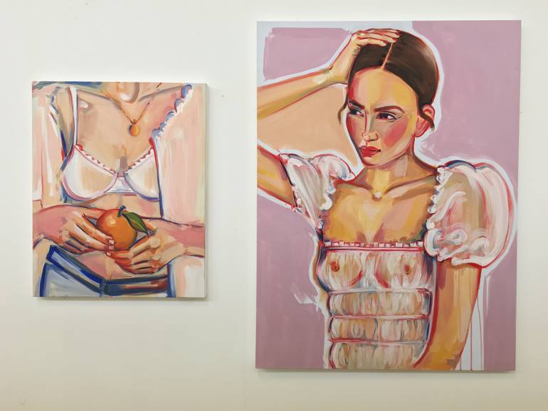 Original Portraiture People Painting by Mia Cathcart