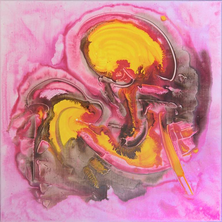 Original Abstract Painting by Thierry Deliveyne