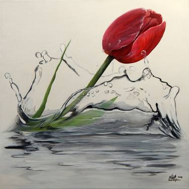Original Impressionism Floral Paintings by nina van slogteren