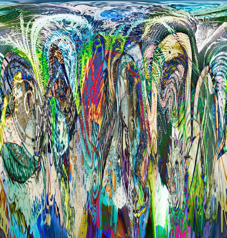 Original Abstract Expressionism Abstract Mixed Media by Bruno Paolo Benedetti