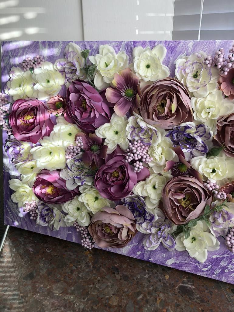 Prayoga: Purple Floral Wall Art