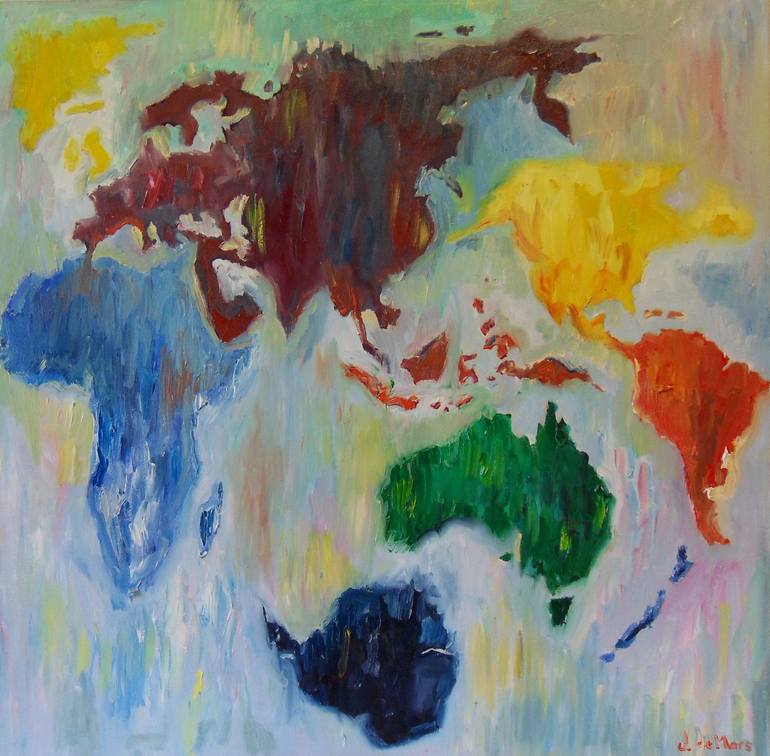 World Up Painting by John de Mars | Saatchi Art