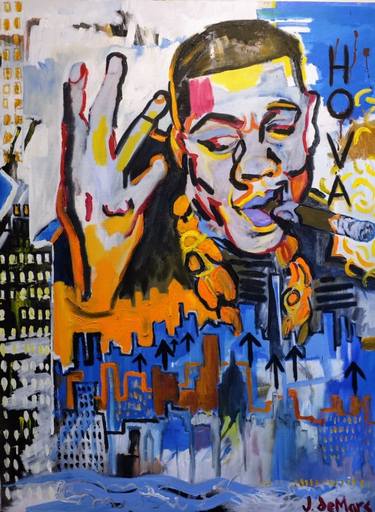 Original Expressionism Pop Culture/Celebrity Paintings by John de Mars