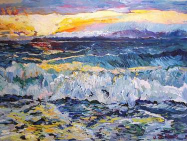 Original Impressionism Beach Paintings by John de Mars