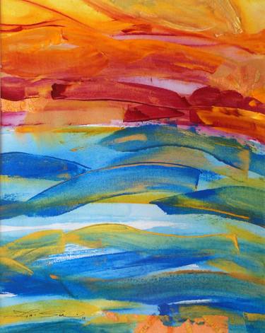 Print of Abstract Expressionism Beach Paintings by Susan Puno Villanueva