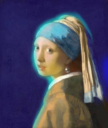 Saatchi Art Artist Martin Sjardijn; Mixed Media, “The Girl with the Pearl Earring II” #art