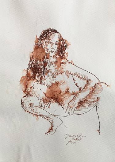 Original Figurative Nude Drawings by Martin Sjardijn