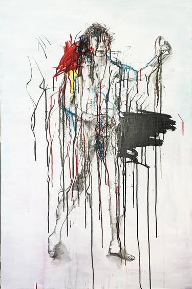 Original Abstract Expressionism Body Mixed Media by Martin Sjardijn