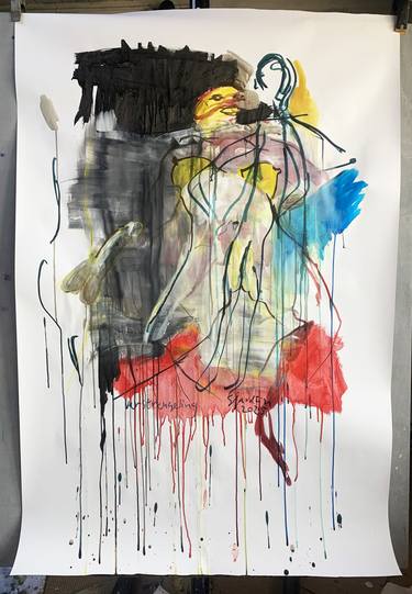 Original Abstract Expressionism Abstract Mixed Media by Martin Sjardijn