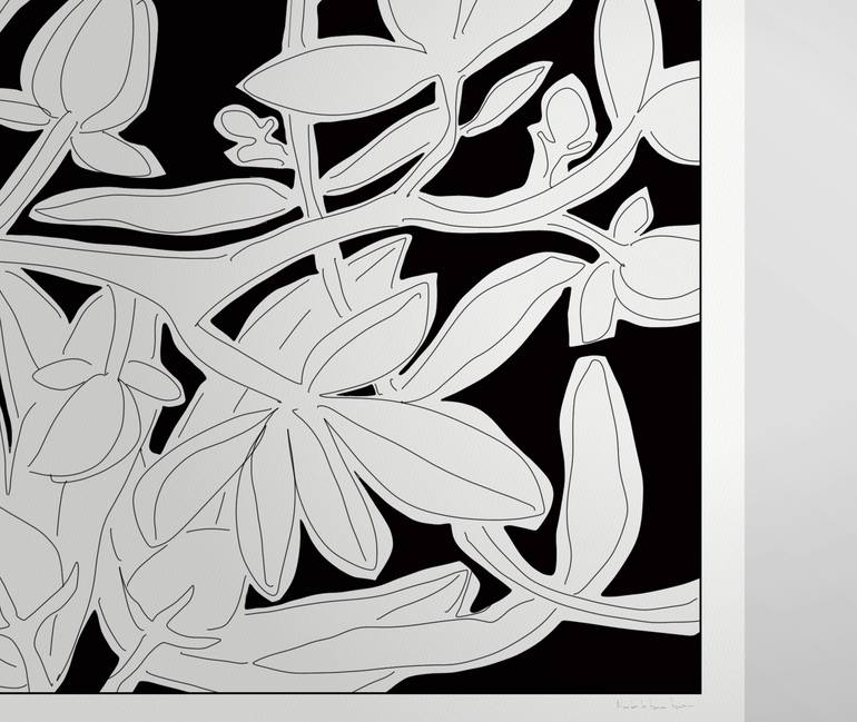 Original Abstract Floral Printmaking by Nicolas LE BEUAN BENIC