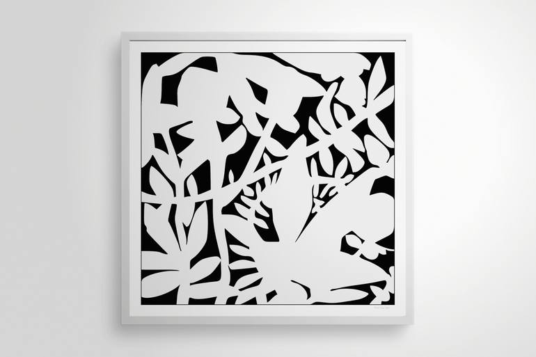 Original Abstract Garden Printmaking by Nicolas Le Beuan Benic