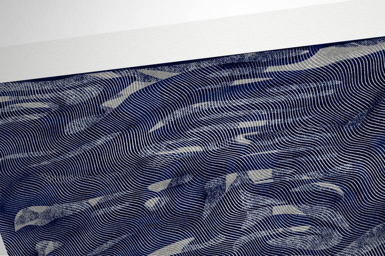 Original Abstract Seascape Printmaking by Nicolas LE BEUAN BENIC