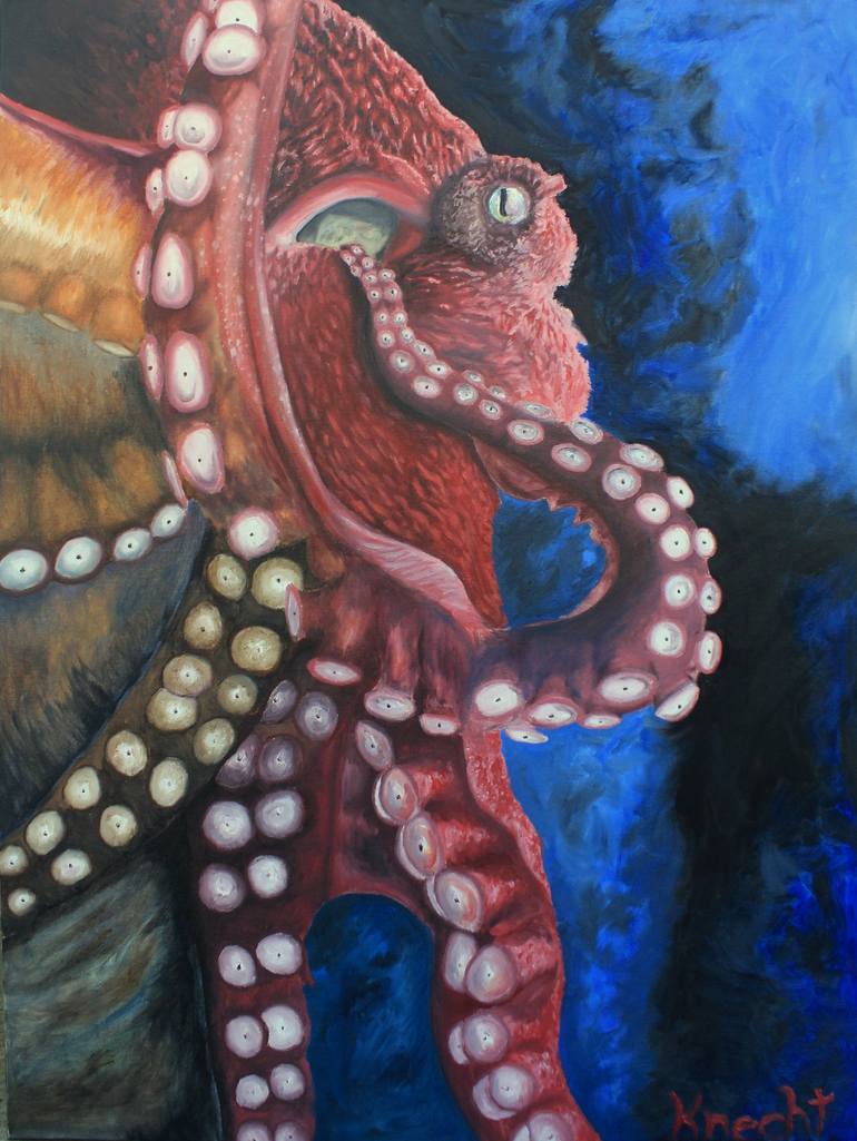 Sea Monster Painting by Nathaniel Knecht | Saatchi Art