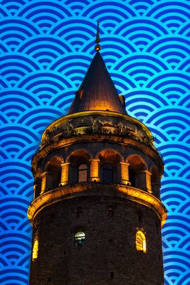 Galata Tower meets Japanese patterned sky thumb