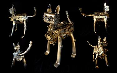 George the Steampunk Robot Kitty Cat thumb