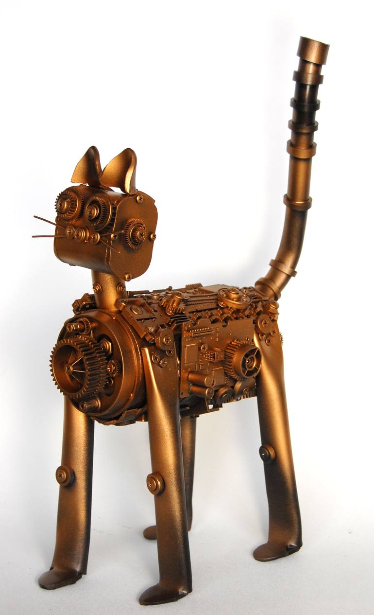 Original Modern Cats Sculpture by Joyce Hiromi Taniguchi