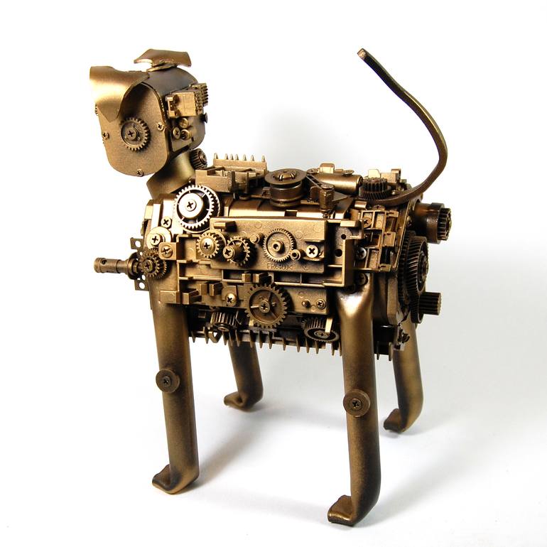 Original Dogs Sculpture by Joyce Hiromi Taniguchi