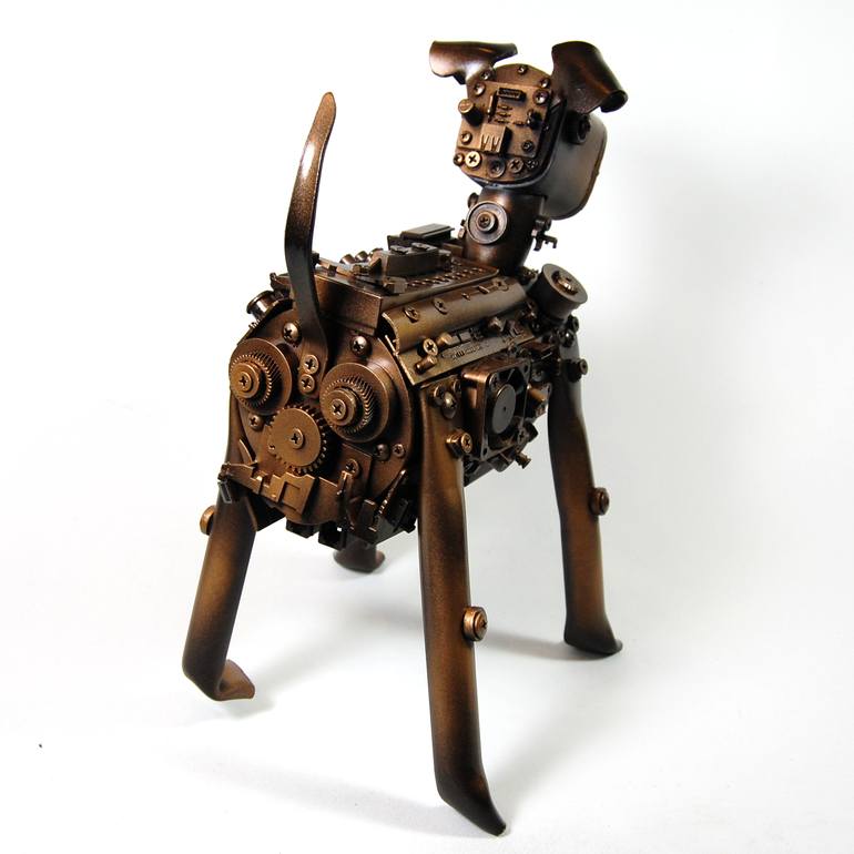 Original Dogs Sculpture by Joyce Hiromi Taniguchi