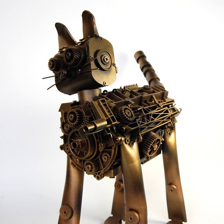 Original Modern Cats Sculpture by Joyce Hiromi Taniguchi