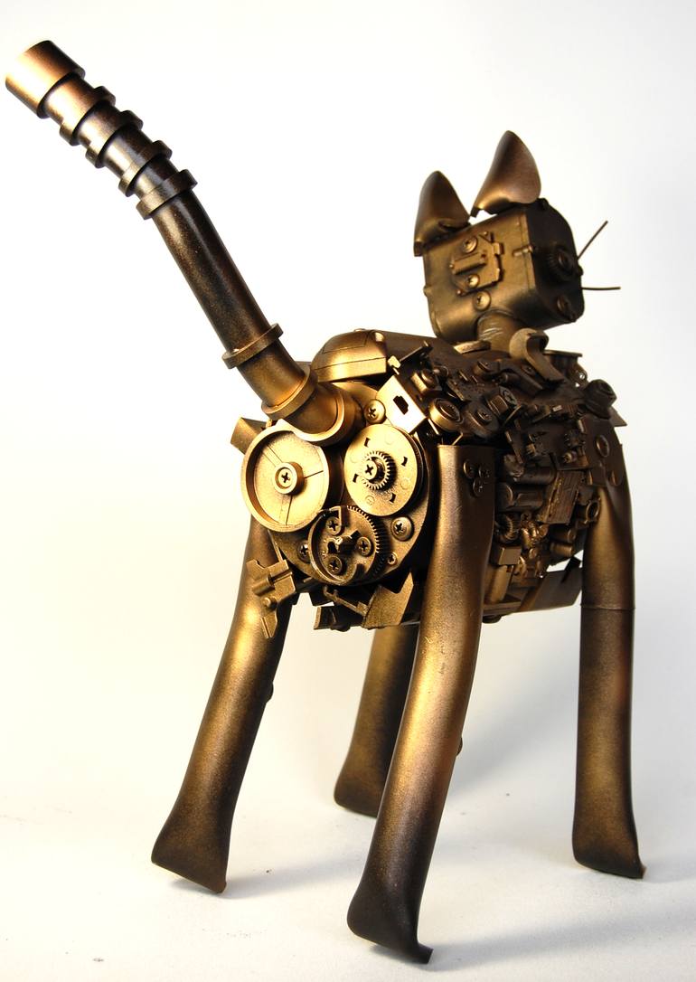 Original Cats Sculpture by Joyce Hiromi Taniguchi