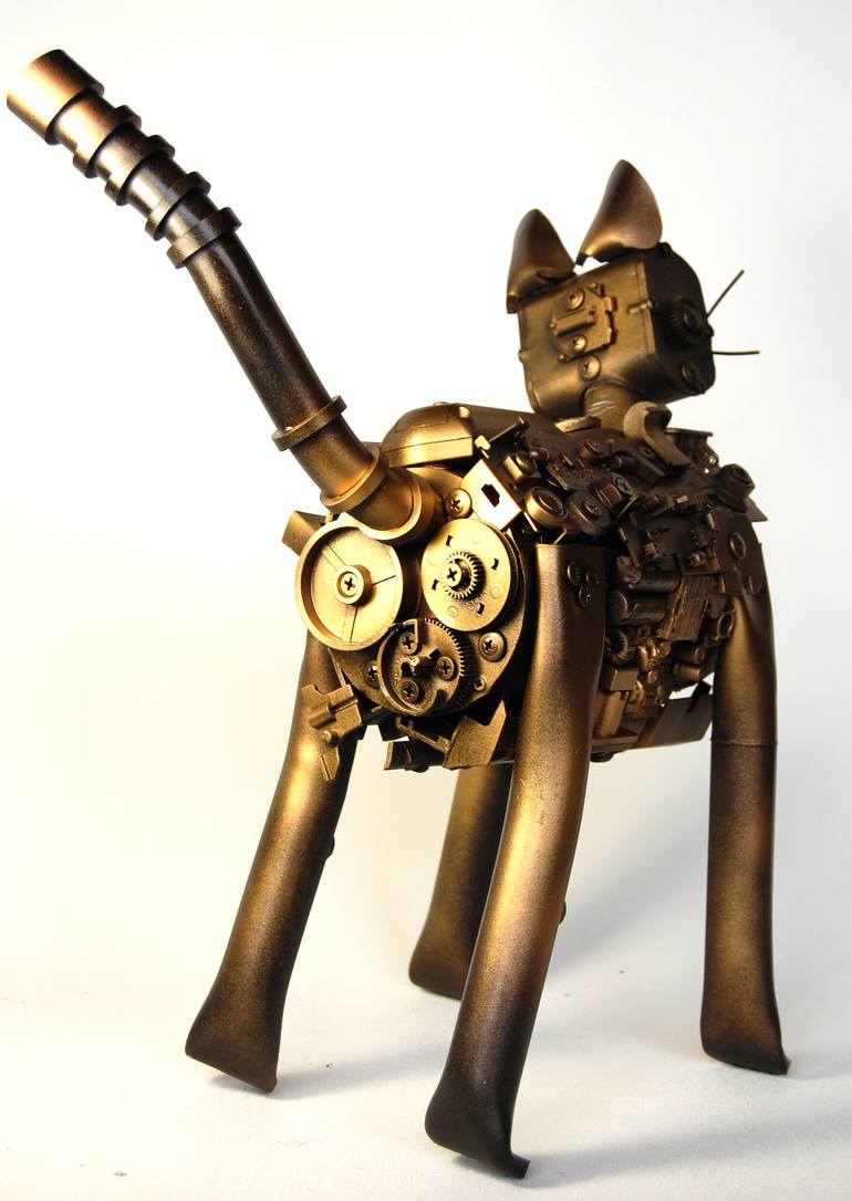 Original Modern Cats Sculpture by Joyce Hiromi Taniguchi