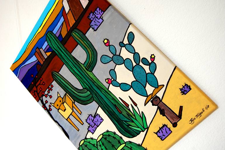 Original Folk Nature Painting by Joyce Hiromi Taniguchi