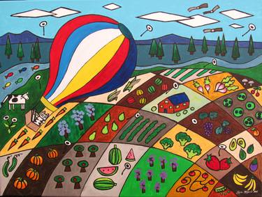 Kitty Eye View, Hot Air Balloon - Happy Farm Series thumb