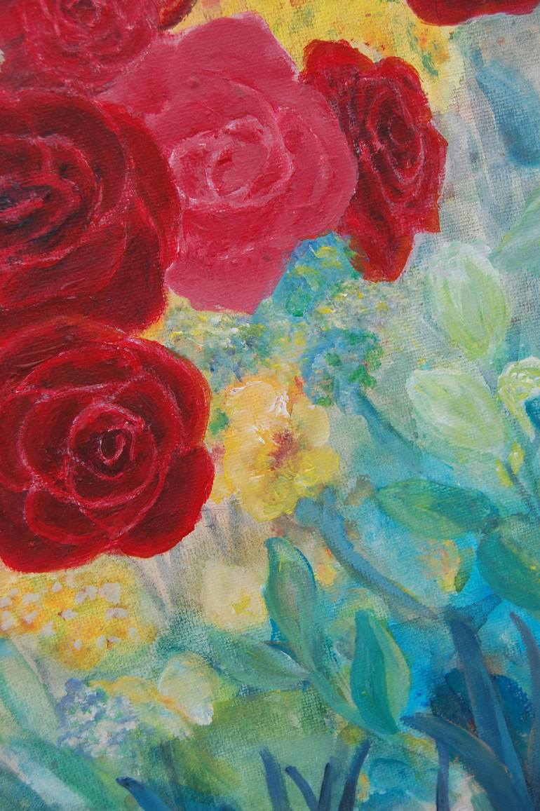 Original Impressionism Floral Painting by Joyce Hiromi Taniguchi