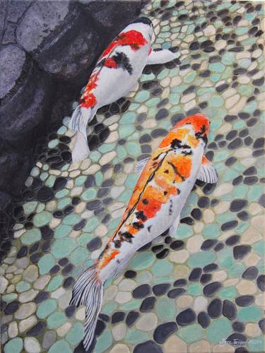 Original Realism Fish Paintings by Joyce Hiromi Taniguchi