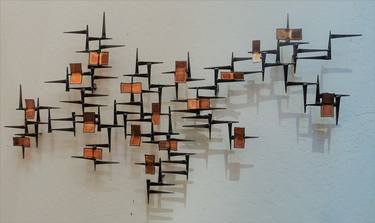 Summer Light Abstract Wall Sculpture Signed by Corey Ellis thumb