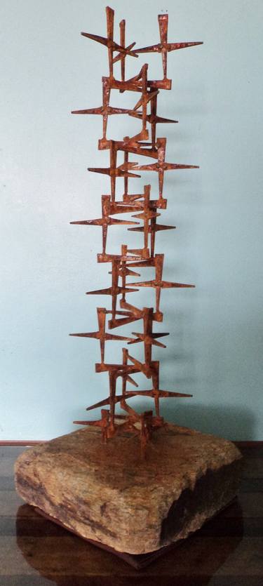 Original Art Deco Abstract Sculpture by Corey Ellis