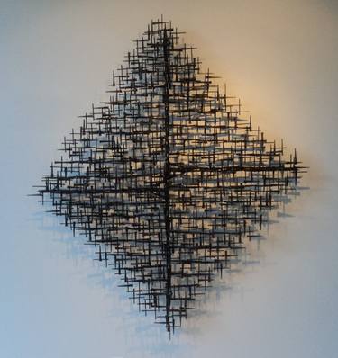 Beverly Hills ABSTRACT MID CENTURY WALL SCULPTURE BEVERLY HILLS signed by COREY ELLIS thumb