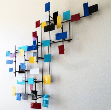 Raised Spectrum wall sculpture Signed By Corey Ellis thumb