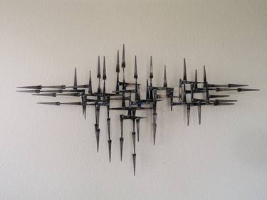 Barb Wire Sculpture  Made and Signed with a COA  by Corey Ellis thumb