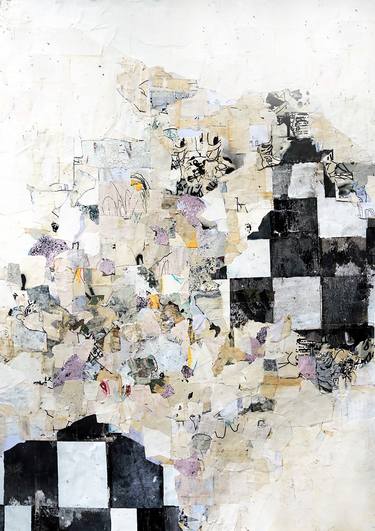 Original Abstract Expressionism Abstract Collage by Jeroen Blok