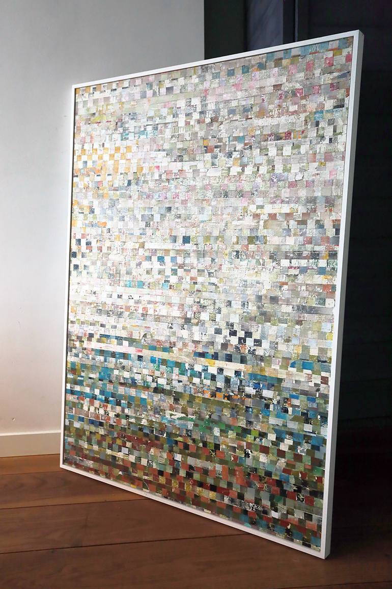 Original Algorithmic Abstract Painting by Jeroen Blok
