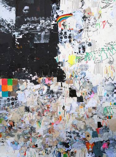 Original Abstract Expressionism Abstract Collage by Jeroen Blok