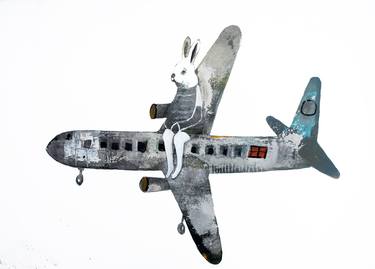 Original Figurative Aeroplane Paintings by Jeroen Blok
