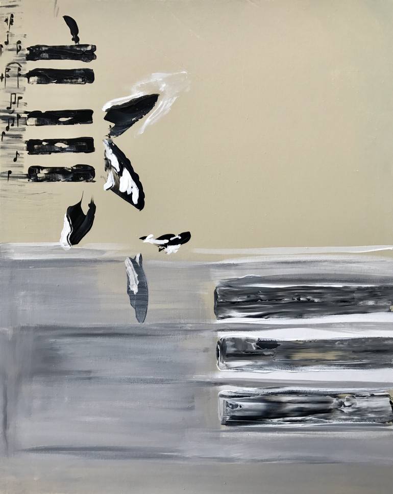 Abstract Piano Painting By Dinara Omarova Saatchi Art