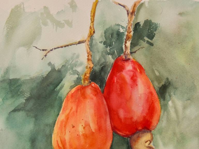 Original Figurative Food Painting by Krystyna Szczepanowski