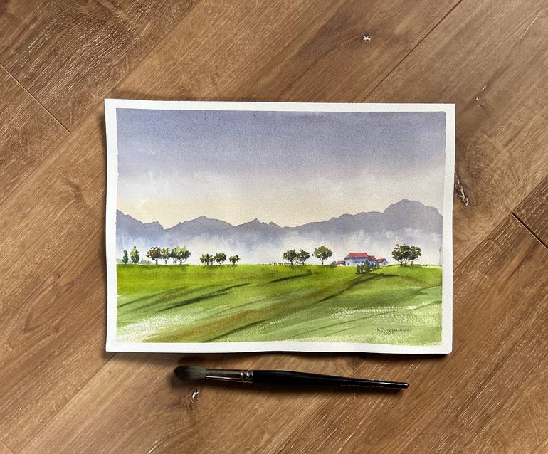 Original Figurative Landscape Painting by Krystyna Szczepanowski