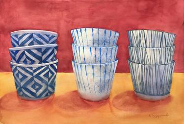 Original Contemporary Still Life Paintings by Krystyna Szczepanowski