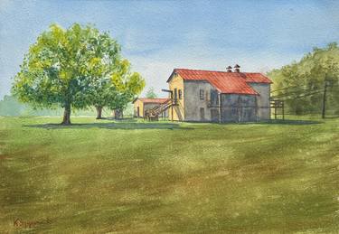 Original Figurative Architecture Painting by Krystyna Szczepanowski