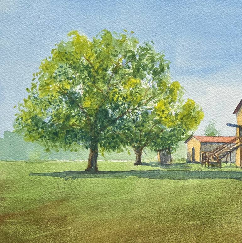 Original Figurative Architecture Painting by Krystyna Szczepanowski