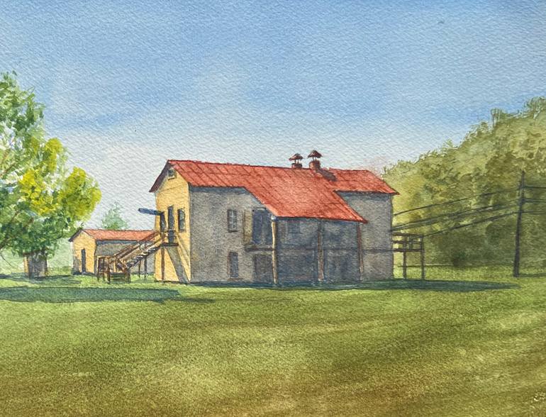 Original Figurative Architecture Painting by Krystyna Szczepanowski