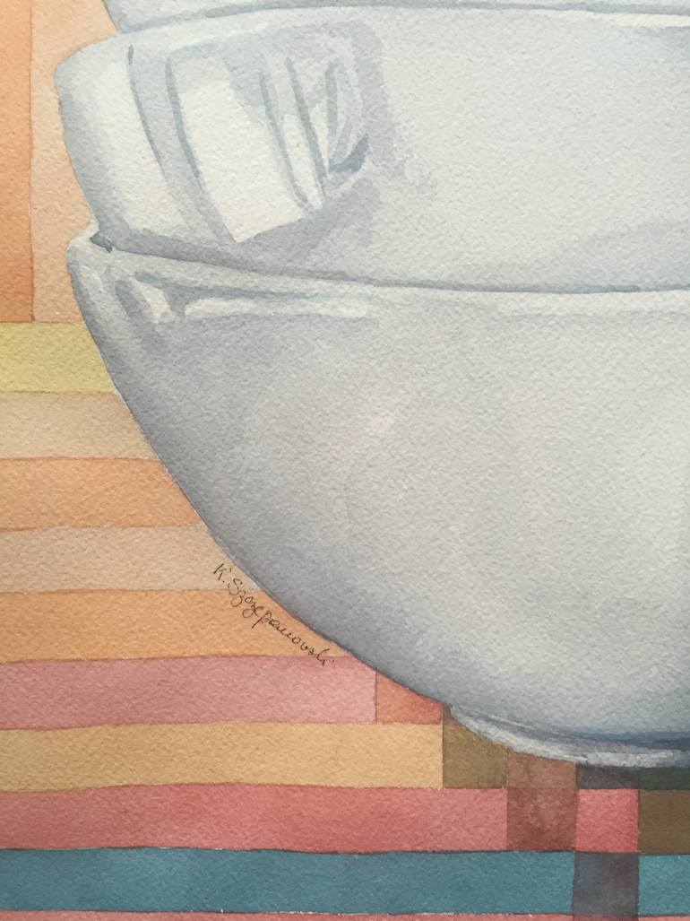 Original Minimalism Still Life Painting by Krystyna Szczepanowski